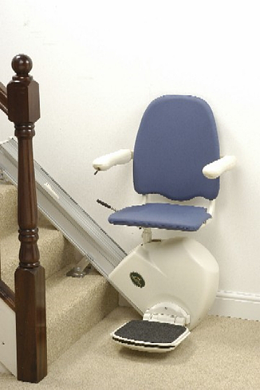 MediTek 160 model stairlift blue upholstery